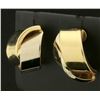 Image 2 : Ribbon Design White and Yellow Gold Earrings