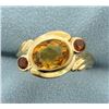 Image 1 : Citrine and Garnet Ring