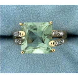 Peridot and Diamond Ring