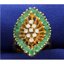 Emerald and Diamond Ring