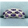 Image 1 : Unique Amethyst and Diamond Ring