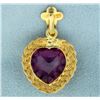 Image 2 : Large Heart Shaped Amethyst Pendant