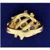 Image 4 : Tree or Natured Themed Opal Ring in 14k Gold