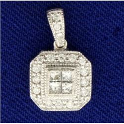 1/2ct TW Diamond Pendant