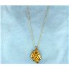 Image 2 : Natural Citrine Pendant with 14k Gold Chain