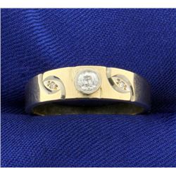 Antique Men's Old European Cut Diamond Band Ring