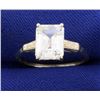 Image 1 : 2.5ct Emerald Cut CZ Gemstone Ring in 14k Gold