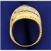 Image 3 : Custom Designed Unique Wrap Around Design Diamond Ring