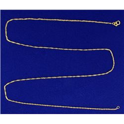 22 Inch Twist Rope Neck Chain in 14k Gold