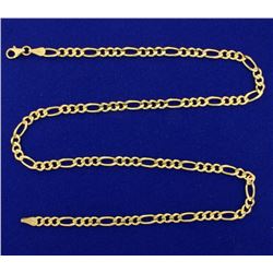 20 Inch Figaro Link Neck Chain in 14k Gold