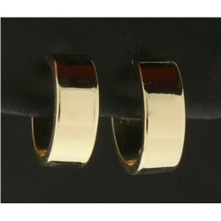 1/2 Inch Diameter Hoop Earrings in 14k Gold