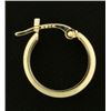 Image 2 : 1/2 Inch Diameter Hoop Earrings in 14k Gold