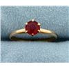 Image 1 : Natural Ruby Solitaire Ring in 14k Rose Gold
