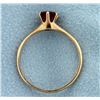 Image 3 : Natural Ruby Solitaire Ring in 14k Rose Gold