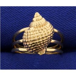 Conch Seashell 14k Gold Ring