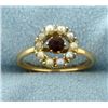 Image 1 : Vintage Garnet and Seed Pearl Ring