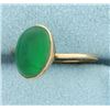 Image 2 : Vintage Green Crystal Ring in 14k Gold