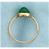 Image 3 : Vintage Green Crystal Ring in 14k Gold