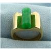 Image 1 : Unique Natural Jade Ring in 14k Gold