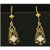 Image 1 : Diamond Dangle Drop Earrings in 14k Gold