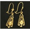 Image 2 : Diamond Dangle Drop Earrings in 14k Gold
