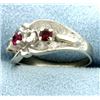 Image 2 : Pink Topaz, Garnet, & White Sapphire Ring