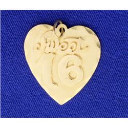 "Sweet 16" Heart Pendant