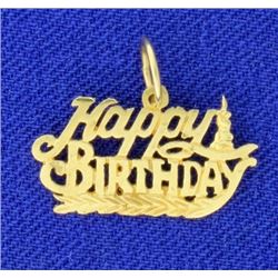 Happy Birthday Pendant or Charm