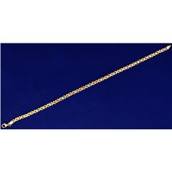 Rose, White, and Yellow Gold Anklet