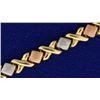 Image 2 : Rose, White, and Yellow Gold Anklet