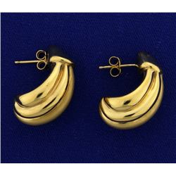 Large Hollow Gold Earrings