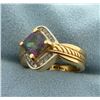 Image 2 : Mystic Topaz and Diamond Ring