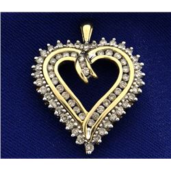 1 1/4ct TW Diamond Heart Pendant