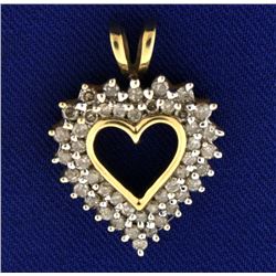 1/2ct TW Diamond Heart Pendant