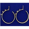 Image 1 : Diamond Drop Hoop Stud Earring Enhancers