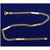 Image 1 : 10 1/2 Inch Curb and Bar Link Anklet