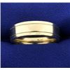 Men's 7mm Wide Wedding Band with Beaded Edge