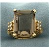 10ct Smoky Topaz and White Sapphire 14k Gold Ring