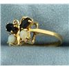 Image 2 : Butterfly Opal and Sapphire Ring