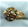 Image 2 : Antique Multi Gemstone Ring in 14k Gold