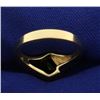 Image 4 : Onyx and Diamond Ring in 14k Gold