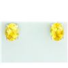 Image 1 : Oval Citrine Stud Earrings