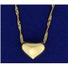 Image 1 : Italian Made 18 Inch Rope Chain with Heart Pendant