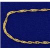 Image 2 : 9 1/2 Inch Italian Made Rope Style Anklet in 14k Gold