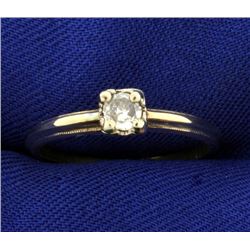 Vintage 1/5ct Solitaire Diamond Ring