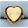Image 1 : Amethyst Heart Pinky Ring