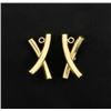 Image 1 : "X" Style Earring Jackets in 14K