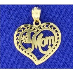 #1 Mom Heart Pendant