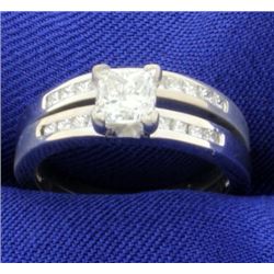 1ct TW Wedding Ring Set-Engagement Ring & Wedding Band