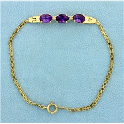 7 1/4 Inch Amethyst Bracelet